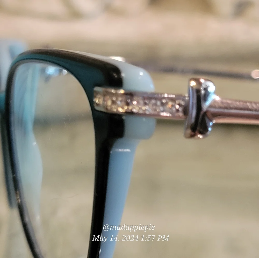 Tiffany & Company Eyeglass Frames Only TF2223 Luxury Logo Crystal Designer #89